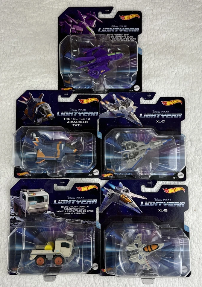 Hot Wheels Disney Lightyear Filme Conjunto Completo de 5 Zurg Ship, Armadillo, Extra Grande 15 - Imagem 1 de 1