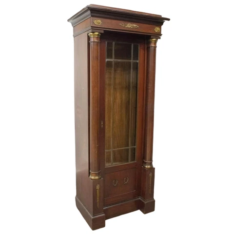 Vitrine Cabinet, Display Empire Style Mahogany, Vintage, 20th C.,  Gorgeous! Cover