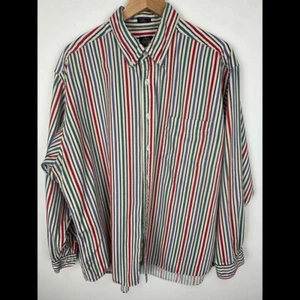 Vintage 90s Dockers Striped Colorful Button Down by Dockers SIZE XL - Picture 1 of 8