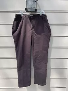 Catherines Women's Plus Size Sateen Stretch Curvy Pant 16W Brown - Picture 1 of 4
