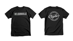 Camiseta negra para hombre Clydes Corner Bar logotipo BELDENVILLE 100% ALGODÓN totalmente nueva - Imagen 1 de 5