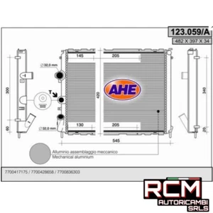 Radiatore Renault Clio II Kangoo 1.2 1.4 1.6 2.0cc 1.9 DCi - Foto 1 di 1