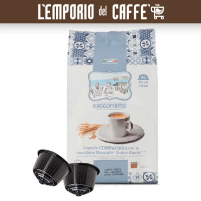 128 Capsule Gattopardo Orzo Compatibili Sistema Nescafe Dolce Gusto