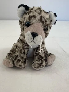 Adventure Planet Snow Leopard 8" White/Black Plush Stuffed Animal Toy - Picture 1 of 8