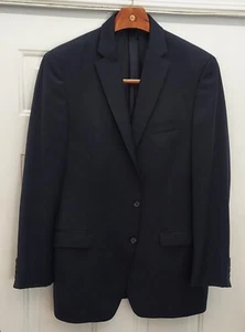 LAUREN RALPH LAUREN MEN'S NAVY BLUE 100% WOOL 2-BUTTON  SUIT JACKET SIZE 44 L - Picture 1 of 11