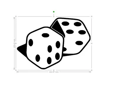 dice vinyl car sticker, decal, window laptop ORACAL 651dice  - Image 1 of 2