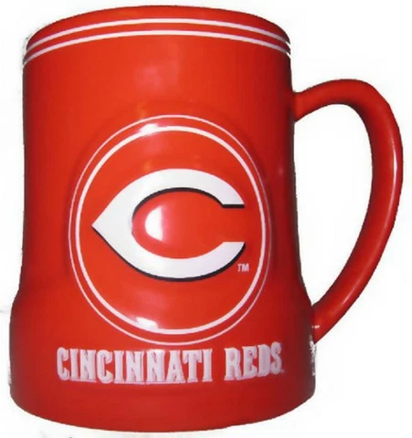Cincinnati Reds 18oz Game Time Coffee Mug [NEW] MLB Tumbler Tea Cup Glass Cover