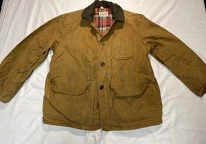 Vintage Trailblazer Winchester Jacket Mens Large Waxed Canvas Corduroy Collar - Picture 1 of 11