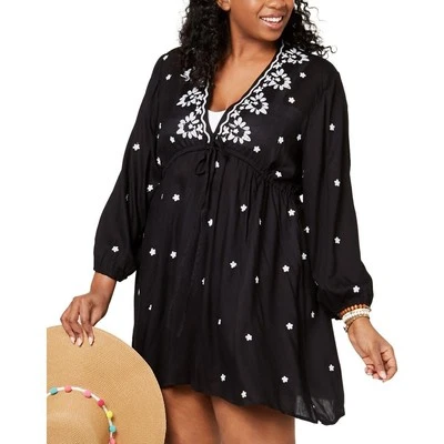 Nuevo vestido de verano negro para mujer Raviya talla grande Foto 1 de 4