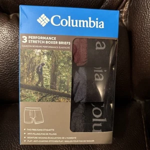 Men’s Sz Small Columbia 3 Pack Stretch Boxer Briefs Solid Black Tag Free - Picture 1 of 4