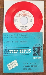 JIMMY & REBELS The Sheik Of Araby 50s DK PROMO DK red Vinyl SONET Rock n Roll 45 - Bild 1 von 3