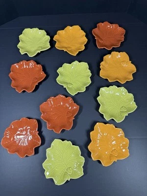 10 Vintage Pfaltzgraff  Appetizer Dessert Plate Acorn Oak Leaf Fall Mixed 7" - Image 1 of 4