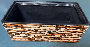 CAJA DE TERCIOPELO FABERGE TIGRESS DE COLECCIÓN 11 x 5,5 x 4,5" sin tapa rayas de tigre - Imagen 1 de 7
