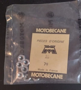 NOS écrou supérieur de cyclomoteur Motobecane d'origine M5-0,9 x 4,0 hexagonal 10 pièce détachée #00079 paquet. de 10 - Photo 1/2