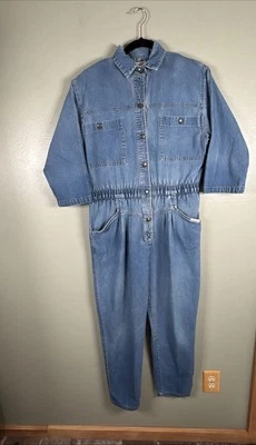 Mono vaquero Dreams vintage años 70 80 de una pieza para mujer talla pequeña broches a presión Foto 1 de 4