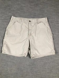 Carhartt pantaloncino uomo 36 kaki tela lavoro utility falegname vestibilità originale B144 - Foto 1 di 14