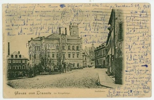 Vintage 1909 Postcard Germany Gruss Lossnitz Rathhaus Posted Photograph Photo - Picture 1 of 2
