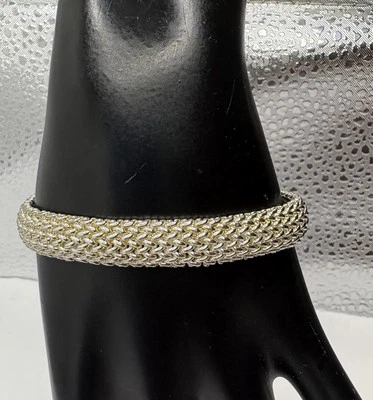 sterling silver 925 mesh Link bracelet Pat 4697315    8” Vintage - Image 1 of 4