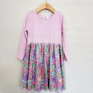 H&M Pink Sparkle Dress Size 5T - Picture 1 of 9