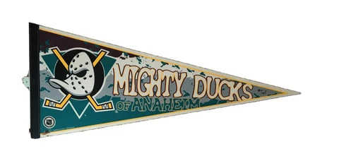 Vintage NHL Hockey Mighty Ducks of Anaheim Felt Licensed Full Size NHL Pennant Cover