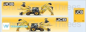 Code 3 Adhesive Vinyl Trailer Decal - JCB Livery - 1/50 1/76 1/148 - Picture 1 of 1