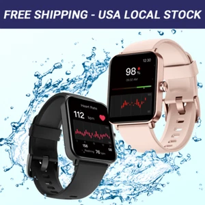 Blood Oxygen Smart Watch Women Men Heart Rate Monitor Step Watch For iOS Android - Photo 1 sur 12