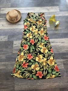 R & K Originals Vintage Sheath Tropical Floral Print Summer Sheath Midi Dress SM - Picture 1 of 4