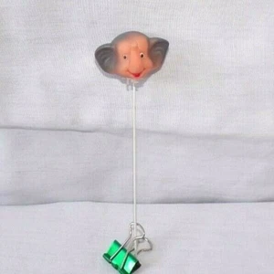 VTG Miniature Dollhouse Elephant Head Craft Stake Figurine Animal Circus Zoo  - Picture 1 of 2