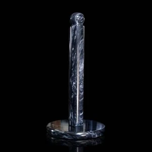 Classic Kitchen Roll Holder In Gray Marble H33Cm - Picture 1 of 1