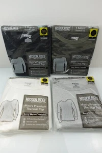 Mission Ridge Men’s Premium Thermal Top Long Sleeve Crewneck Rib-knit Cuffs New - Picture 1 of 7