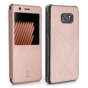 Baseus Funda Protectora Flip Funda Carcasa para Samsung Galaxy Note 7 - Champán - Imagen 1 de 8