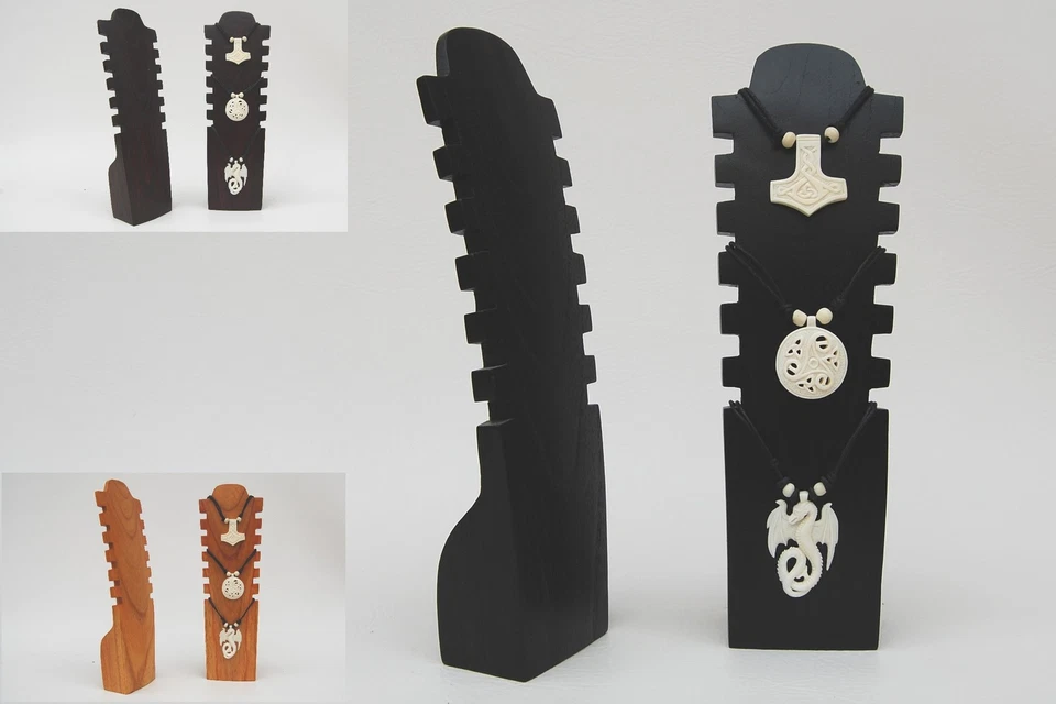 BUANA NDS 30-- / 30 cm aus Holz Schmuck Ketten Ständer Display Büste Halter Display