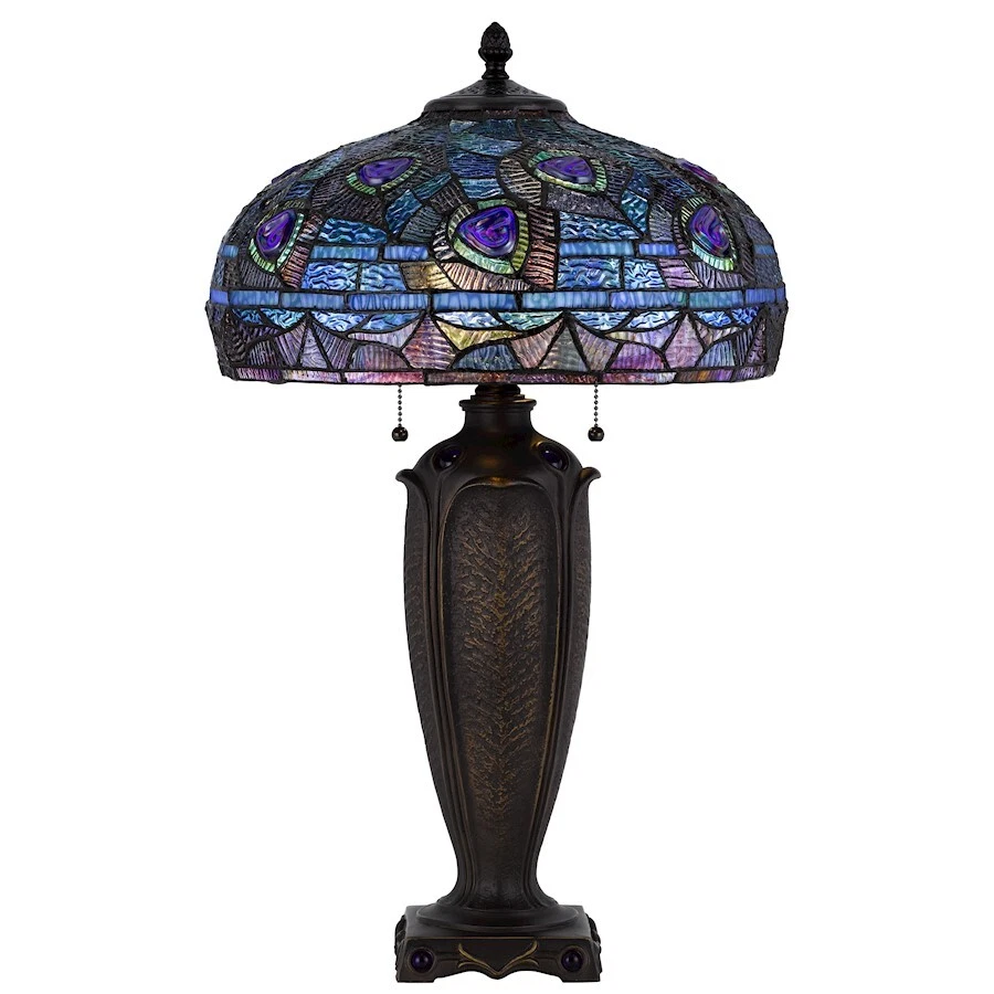 Настольная лампа Cal Lighting 3107 Tiffany 2 лампы 26 дюймов бронза/Tiffany - BO-3107TB - Изображение 1 из 1