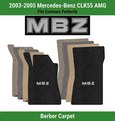 Alfombrillas delanteras Lloyd Berber para Mercedes-Benz CLK55 AMG del 03-05 con apliques MBZ Foto 1 de 4