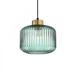 Lampadario vetro verde moderna vintage IDEAL LUX MINT 1 luce bagno cucina casa - Foto 1 di 4
