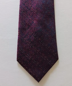 Murano Men's Tie Burgundy ( Plum ) 100% Silk Striped NWT 58" x 3" - Picture 1 of 9