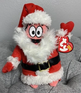 TY Beanie Baby - PATRICK STAR (PATRICK CLAUS) Sponge Bob - Santa Suit - MWMTs - Picture 1 of 5