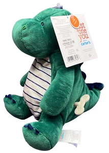 Carters Dinosaur Plush Soft Baby Toy ~ Wind Up Plays Twinkle Little Star 7" NEW - Picture 1 of 8