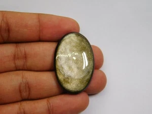 Piedra preciosa suelta de obsidiana arco iris 100 % natural para joyería 48 quilates ME-3980 - Imagen 1 de 4