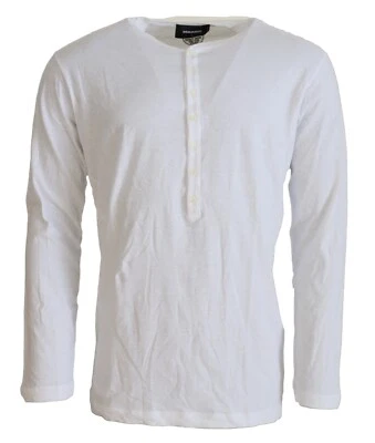 DSQUARED2 Suéter Blanco Algodón Lino Manga Larga Jersey IT46/US36/S 560usd - Imagen 1 de 4