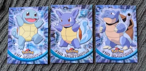 Pokémon CCG 1999 Topps TV Animation Edition - Blastoise + Wartortle + Squirtle - Picture 1 of 2