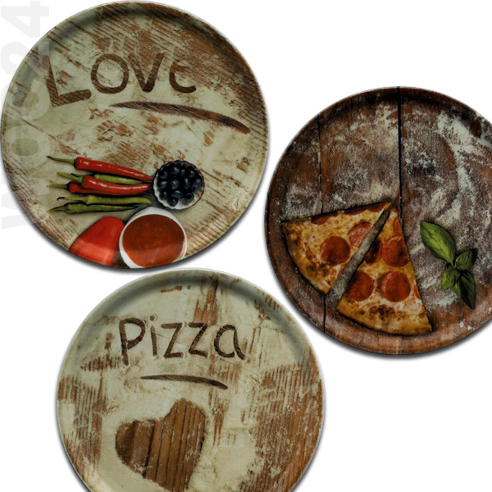 Pizzateller 33 cm Porzellan Pizza Kuchen Teller Servier Platte Herz Love Chili - Bild 1 von 1