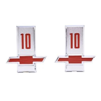 Trim Parts 9275 Front Fender Emblem Set C10/K10 For 1963 Chevy Trucks USA Made - Image 1 of 4