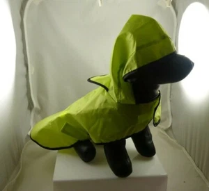 green raincoat for dog pet clothes outift doggy small coat - Picture 1 of 8