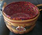 Longaberger Shades of Autumn Basket of Plenty With Protector Liner Tie-On 1995