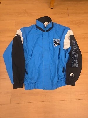 SAN JOSE SHARKS винтажный 1990-х стартер молнии куртка L новый с Ярлыками - Изображение 1 из 4