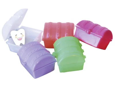 20 Baby first tooth holder molar treasure chest plastic colorful fun kids - Image 1 of 2