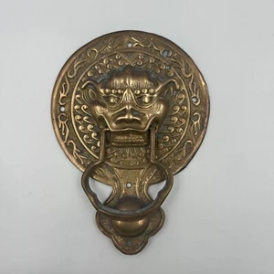 LLAMA PUERTA LATÓN MACIZO GRANDE VINTAGE. HECHO A MANO EN COREA. COREA DE LATÓN VINTAGE - Imagen 1 de 4
