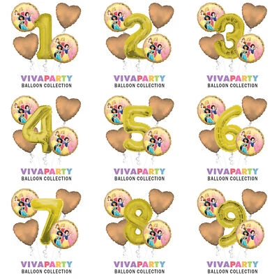 Disney Princess Happy Birthday Balloon Bouquet (6 Balloons) | Viva Party Balloon - Image 1 of 3