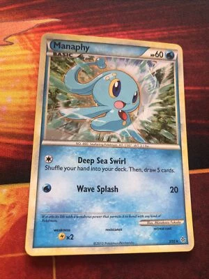 Pokemon Card Manaphy Unleashed Holo Rare 3/95 Near Mint - Image 1 of 4